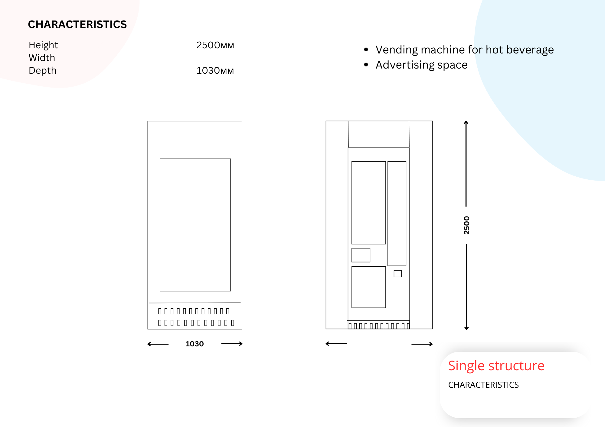 Single Structures of Vending Machines